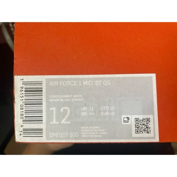 NIKE AIR FORCE 1 MID '07 QS 'VENICE' Purple / Gray Size 12 - Men's - Picture 16 of 16